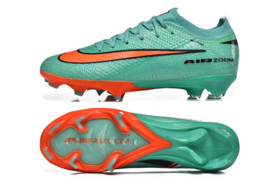 Unisex Nike Air Zoom Mercurial Vapor 16 Elite FG Football Boots - Green/Aqua Splash/Coral Burst