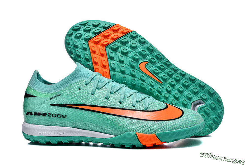 Unisex Nike Air Zoom Mercurial Vapor 16 Elite TF Football Shoes - Aqua/Coral Burst/Teal Wave 2