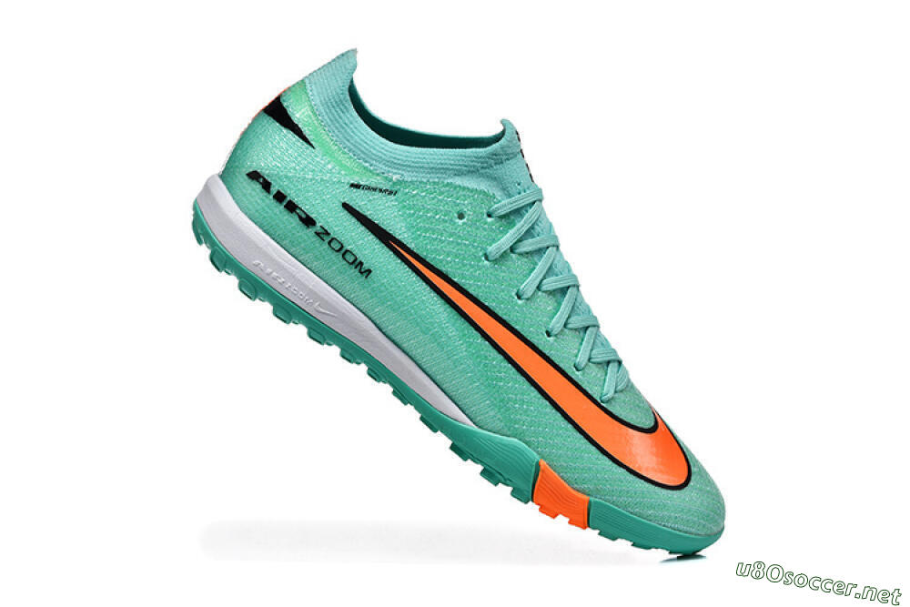 Unisex Nike Air Zoom Mercurial Vapor 16 Elite TF Football Shoes - Aqua/Coral Burst/Teal Wave 4