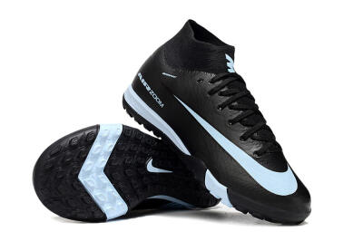 Kids Nike Air Zoom Mercurial Superfly 10 Elite TF Football Shoes - Black/Sky Blue/Black