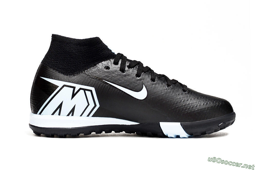 Kids Nike Air Zoom Mercurial Superfly 10 Elite TF Football Shoes - Black/Sky Blue/Black 5
