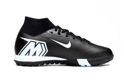 Kids Nike Air Zoom Mercurial Superfly 10 Elite TF Football Shoes - Black/Sky Blue/Black
