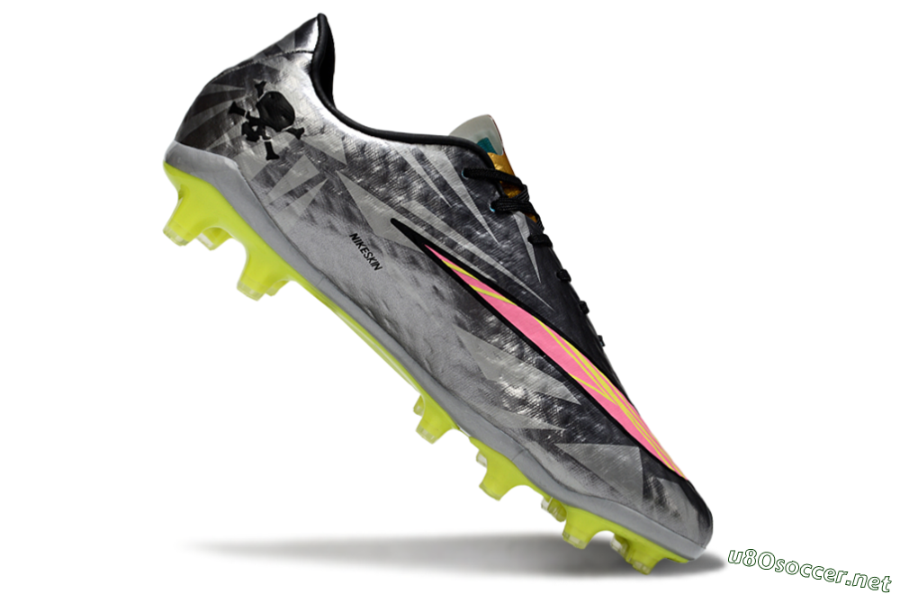 Men's Nike Hypervenom Phantom FG Football Boots - Gray/Neon Yellow/Metallic Silver 5