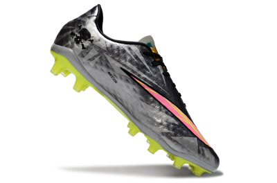 Men's Nike Hypervenom Phantom FG Football Boots - Gray/Neon Yellow/Metallic Silver