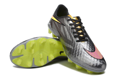 Men's Nike Hypervenom Phantom FG Football Boots - Gray/Neon Yellow/Metallic Silver