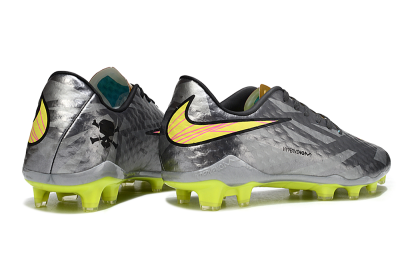 Men's Nike Hypervenom Phantom FG Football Boots - Gray/Neon Yellow/Metallic Silver