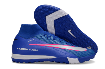 Unisex Nike Air Zoom Mercurial Superfly 10 Elite TF Football Shoes - Blue/Electric Blue/Neon Pink
