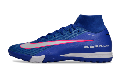 Unisex Nike Air Zoom Mercurial Superfly 10 Elite TF Football Shoes - Blue/Electric Blue/Neon Pink