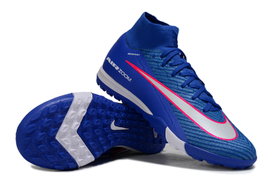 Unisex Nike Air Zoom Mercurial Superfly 10 Elite TF Football Shoes - Blue/Electric Blue/Neon Pink