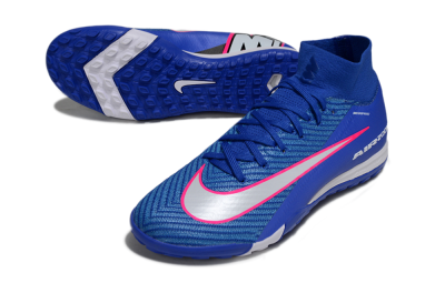 Unisex Nike Air Zoom Mercurial Superfly 10 Elite TF Football Shoes - Blue/Electric Blue/Neon Pink