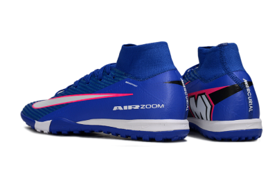 Unisex Nike Air Zoom Mercurial Superfly 10 Elite TF Football Shoes - Blue/Electric Blue/Neon Pink