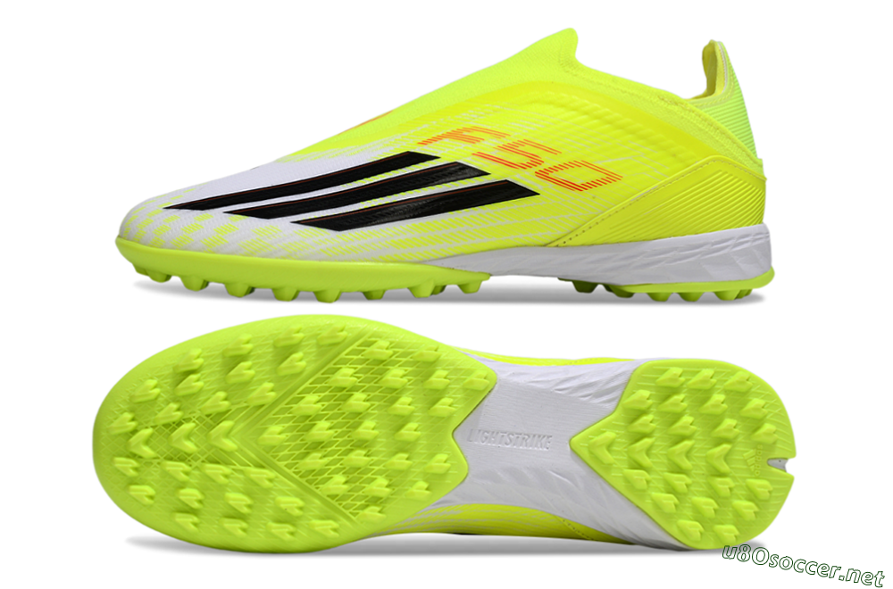 Unisex Adidas F50 Elite Laceless TF Football Shoes - Yellow/Neon Yellow/Crisp White 1