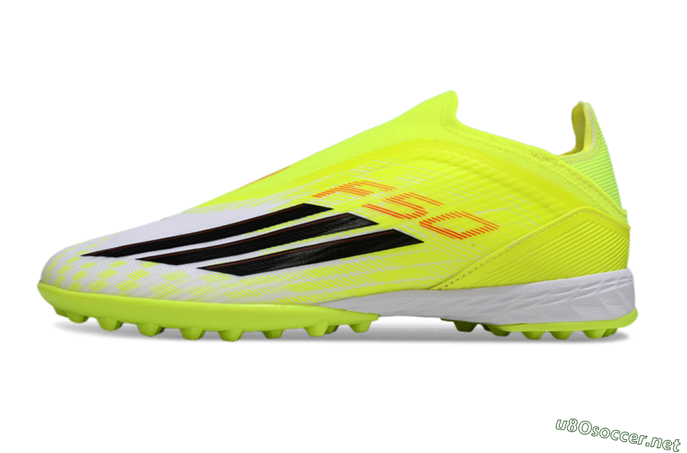 Unisex Adidas F50 Elite Laceless TF Football Shoes - Yellow/Neon Yellow/Crisp White 0
