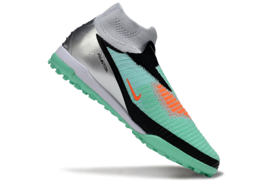 Unisex Nike Phantom 6 High Elite TF Football Shoes - Green/Aqua Mint/Neon Orange
