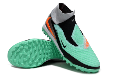 Unisex Nike Phantom 6 High Elite TF Football Shoes - Green/Aqua Mint/Neon Orange