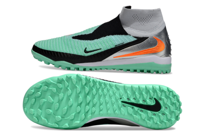 Unisex Nike Phantom 6 High Elite TF Football Shoes - Green/Aqua Mint/Neon Orange