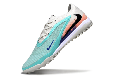 Men's Nike Phantom 6 Low Elite TF Football Shoes - Aqua/Sky Blue/Coral Orange