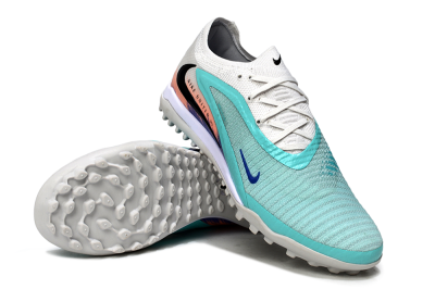 Men's Nike Phantom 6 Low Elite TF Football Shoes - Aqua/Sky Blue/Coral Orange