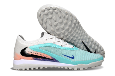 Men's Nike Phantom 6 Low Elite TF Football Shoes - Aqua/Sky Blue/Coral Orange