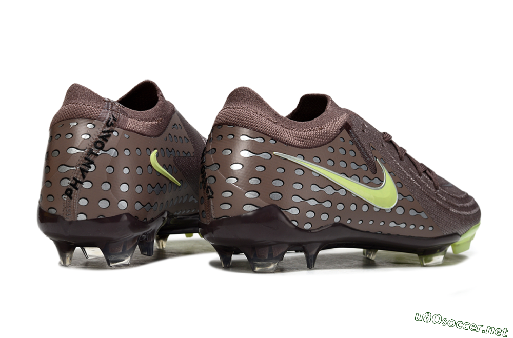 Men's Nike Phantom GX 2 Elite FG Football Boots - Brown/Lime Green/Charcoal Gray 6