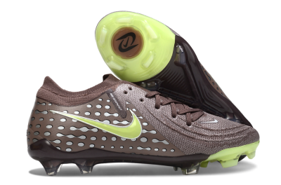 Men's Nike Phantom GX 2 Elite FG Football Boots - Brown/Lime Green/Charcoal Gray