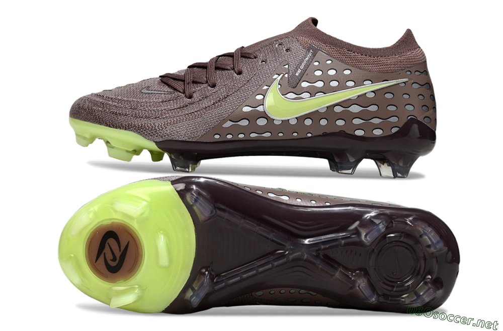 Men's Nike Phantom GX 2 Elite FG Football Boots - Brown/Lime Green/Charcoal Gray 1