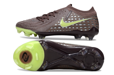 Men's Nike Phantom GX 2 Elite FG Football Boots - Brown/Lime Green/Charcoal Gray