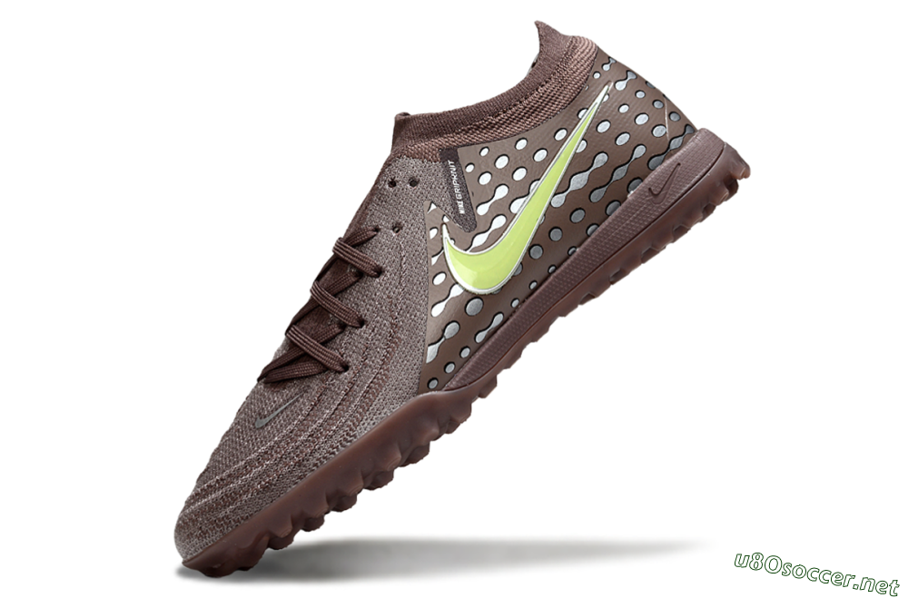 Men's Nike Phantom GX 2 Elite TF Football Shoes - Brown/Olive Green/Gray 5