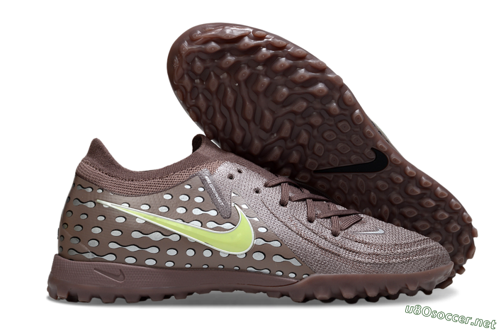 Men's Nike Phantom GX 2 Elite TF Football Shoes - Brown/Olive Green/Gray 2