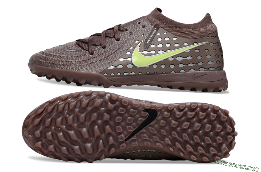 Men's Nike Phantom GX 2 Elite TF Football Shoes - Brown/Olive Green/Gray 1