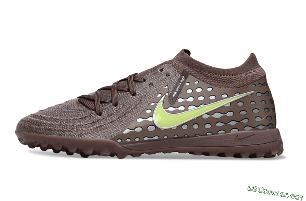 Men's Nike Phantom GX 2 Elite TF Football Shoes - Brown/Olive Green/Gray 0
