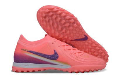 Men's Nike Phantom GX 2 Elite TF Football Shoes - Pink/Vivid Coral/Deep Purple