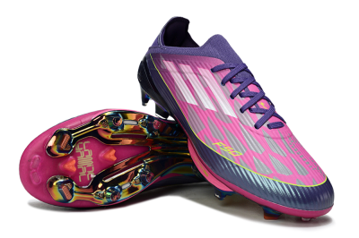 Unisex Adidas F50 Elite Lightstrike Pro FG Football Boots - Pink/Neon Yellow/Deep Purple