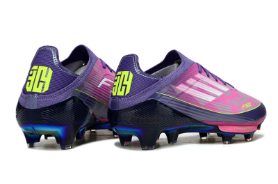Unisex Adidas F50 Elite Lightstrike Pro FG Football Boots - Pink/Neon Yellow/Deep Purple