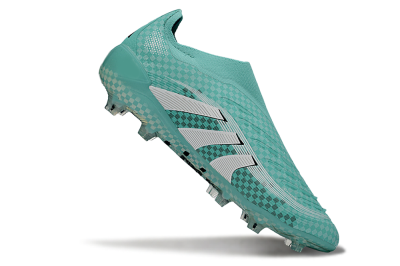 Unisex Adidas Predator 25 Elite Laceless FG Football Boots - Aqua/Mint Green/White