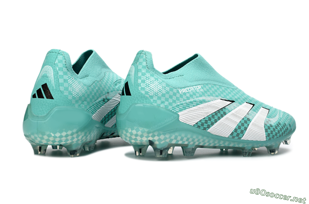 Unisex Adidas Predator 25 Elite Laceless FG Football Boots - Aqua/Mint Green/White 6