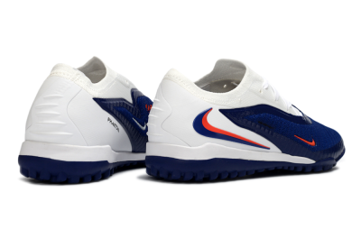 Men's Nike Phantom 6 Low Elite TF Football Shoes - Blue/Electric Orange/White