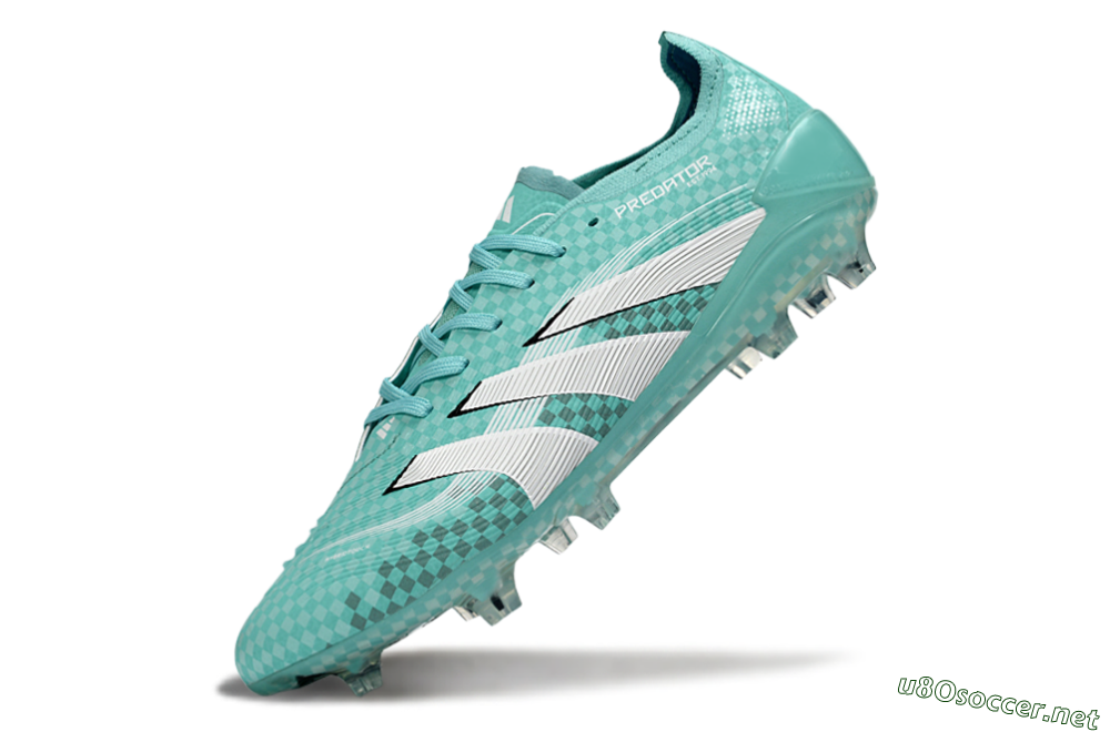 Unisex Adidas Predator 25 Elite FG Football Boots - Aqua/Mint Green/White 5