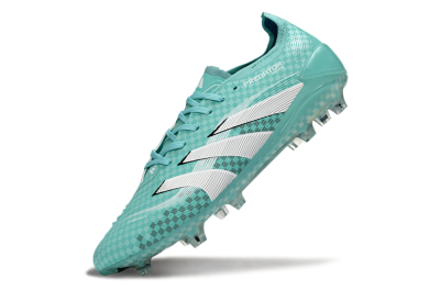 Unisex Adidas Predator 25 Elite FG Football Boots - Aqua/Mint Green/White