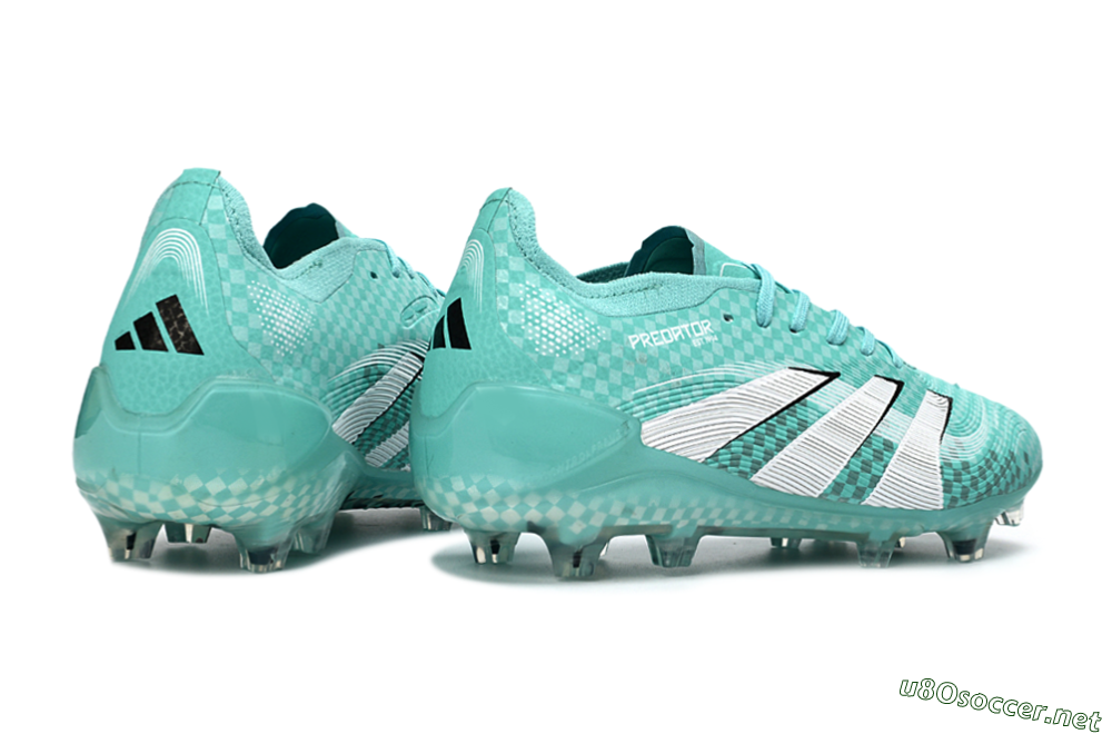 Unisex Adidas Predator 25 Elite FG Football Boots - Aqua/Mint Green/White 6