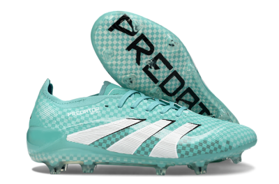 Unisex Adidas Predator 25 Elite FG Football Boots - Aqua/Mint Green/White