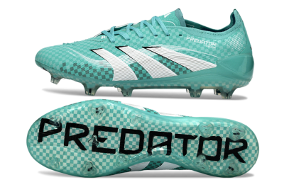 Unisex Adidas Predator 25 Elite FG Football Boots - Aqua/Mint Green/White