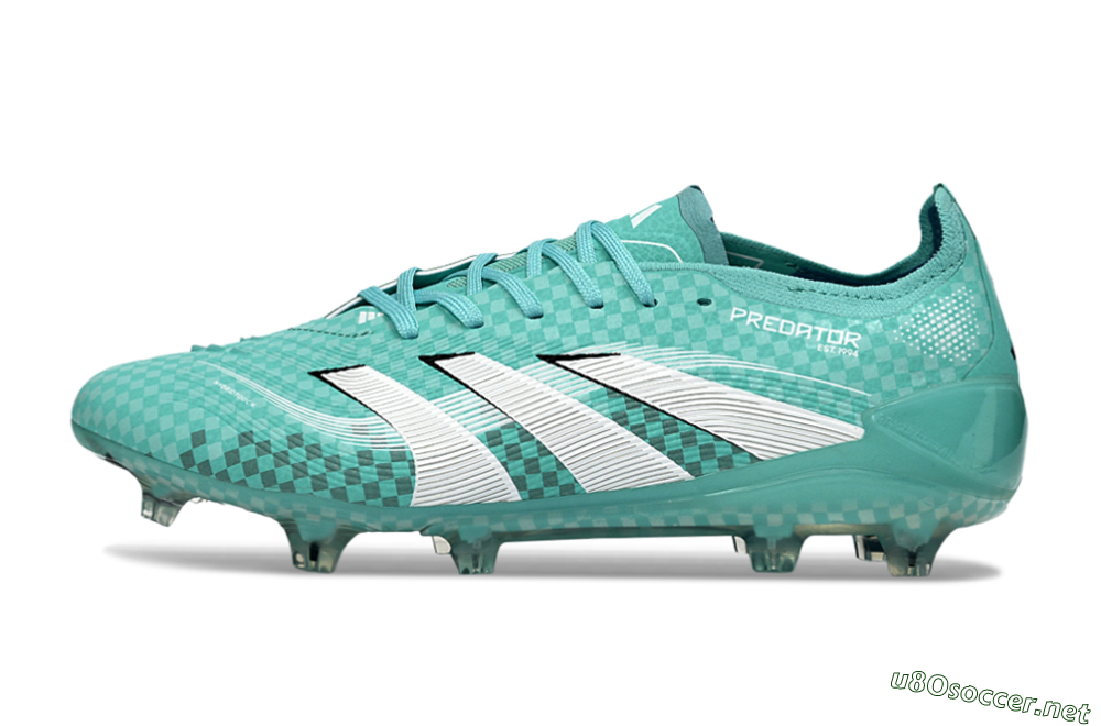 Unisex Adidas Predator 25 Elite FG Football Boots - Aqua/Mint Green/White 0