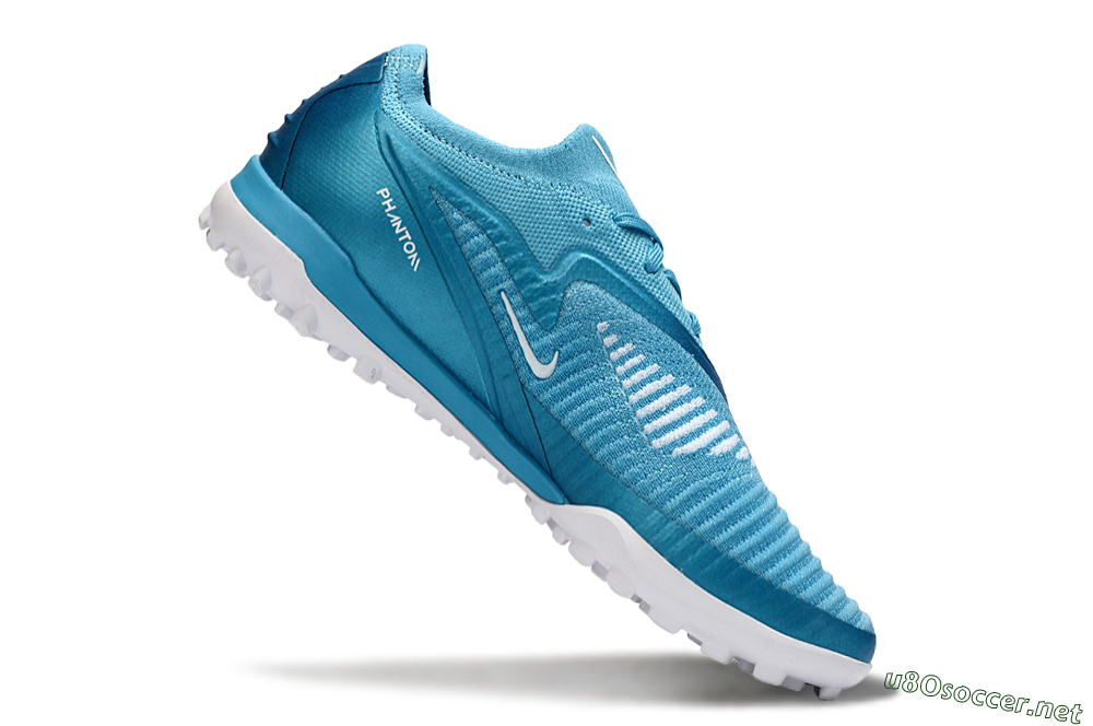 Men's Nike Phantom 6 Low Elite TF Football Shoes - Blue/Sky Blue/Ocean Blue 4