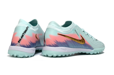 Men's Nike Phantom GX 2 Elite TF Football Shoes - Aqua/Peach Burst/Deep Blue