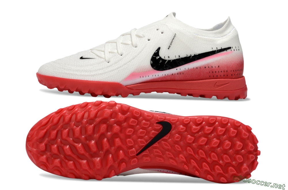 Men's Nike Phantom GX 2 Elite TF Football Shoes - White/Crimson Red/Black 1