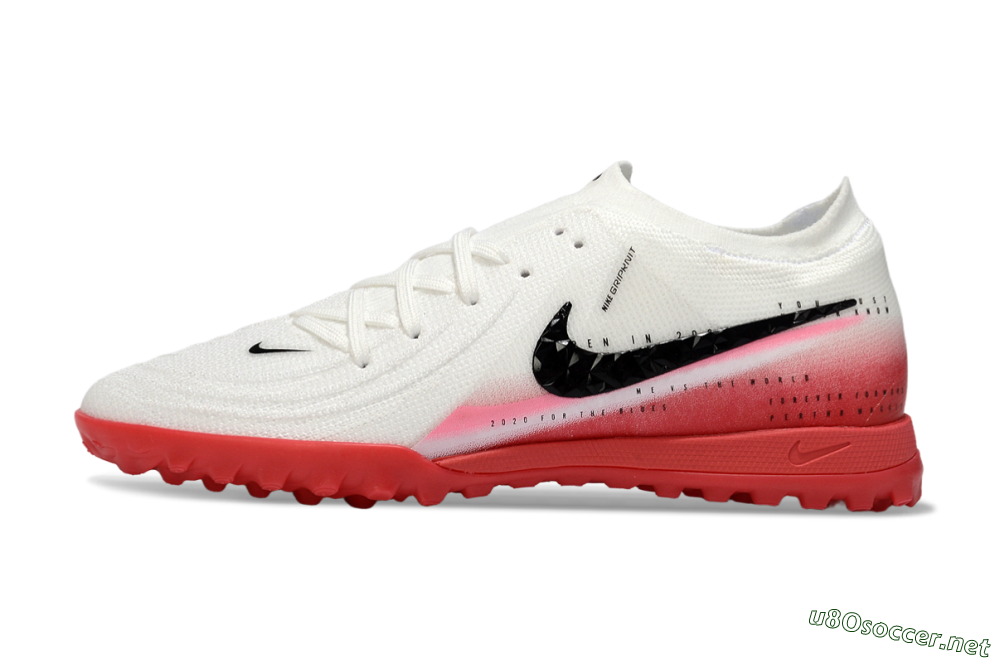 Men's Nike Phantom GX 2 Elite TF Football Shoes - White/Crimson Red/Black 0