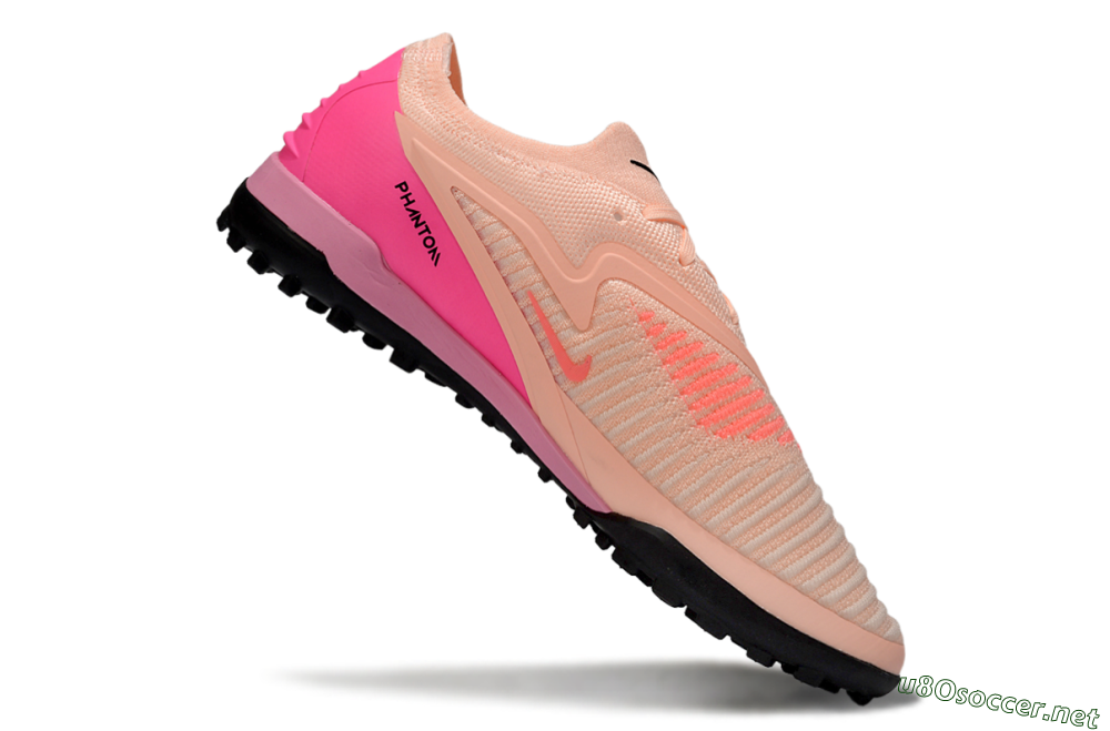 Men's Nike Phantom 6 Low Elite TF Football Shoes - Pink/Coral Blush/Hot Pink 4