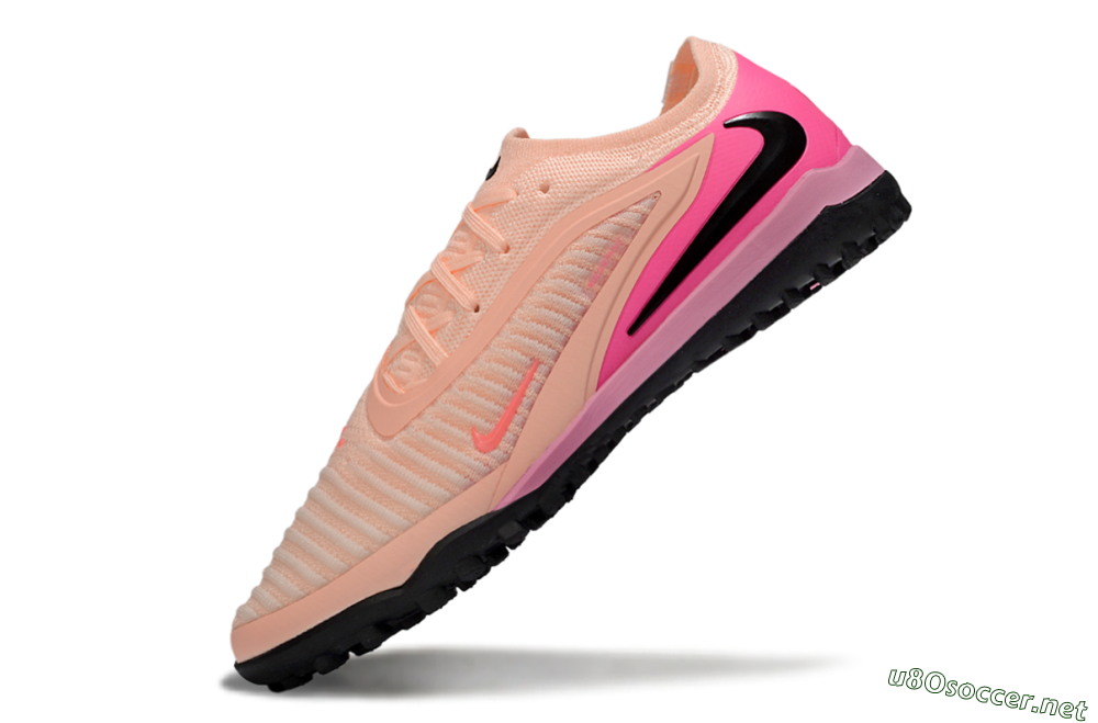 Men's Nike Phantom 6 Low Elite TF Football Shoes - Pink/Coral Blush/Hot Pink 5