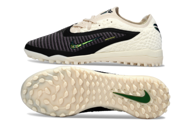 Men's Nike Phantom 6 Low Elite TF Football Shoes - Black/Electric Green/Neutral Beige